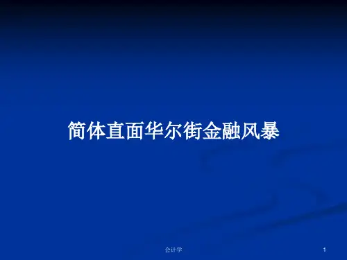 简体直面华尔街金融风暴PPT学习教案