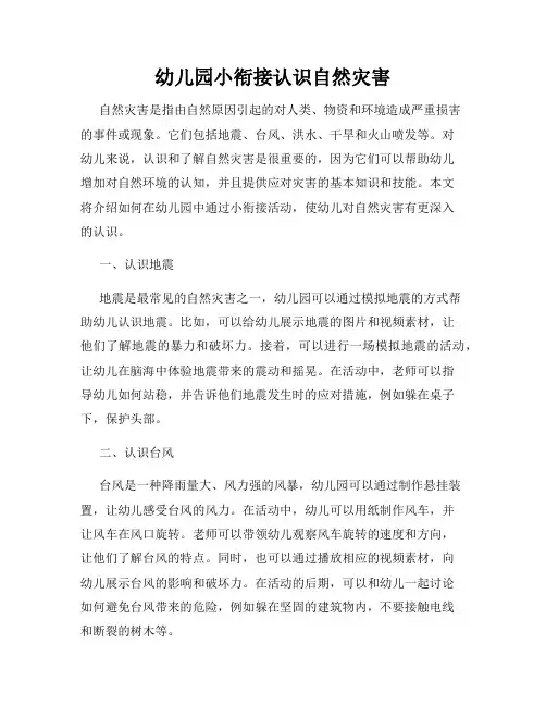幼儿园小衔接认识自然灾害