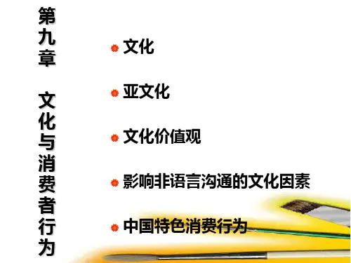 文化与消费者行为--特色文化消费(PPT 28页)