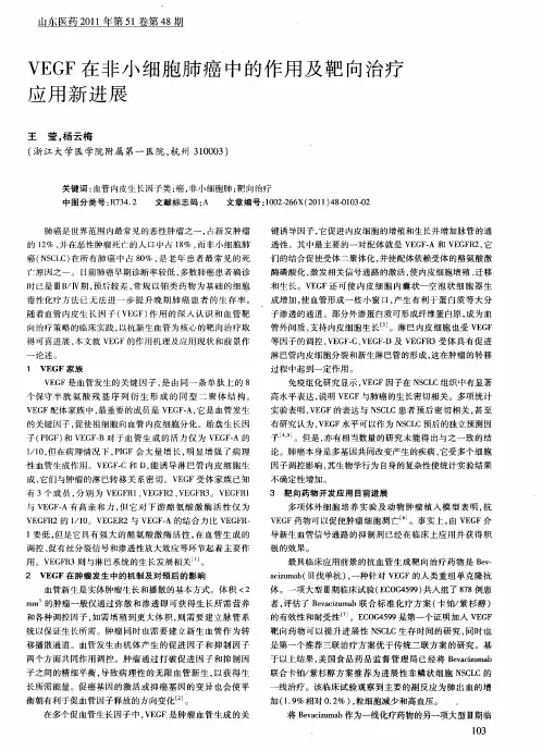 VEGF在非小细胞肺癌中的作用及靶向治疗应用新进展