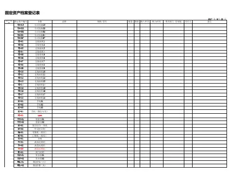 固定资产登记表