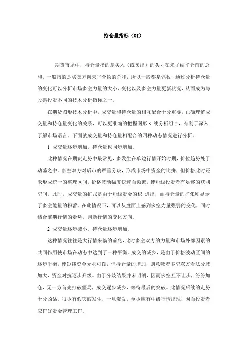 持仓量指标(OI)