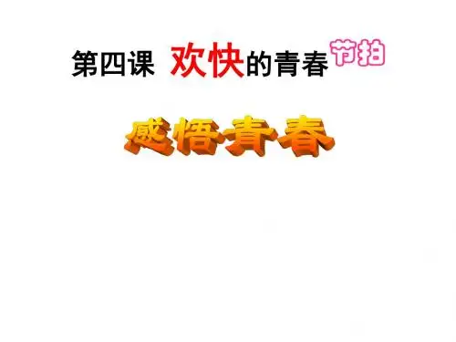 第四课 欢快的青春节拍授课课件 含视频(共21张PPT).