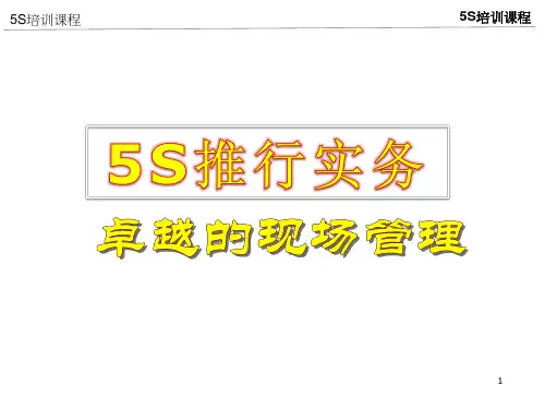 5s培训课程