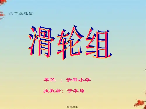 小学科学六上《1.6、滑轮组》课件(1)ppt(共9张PPT)