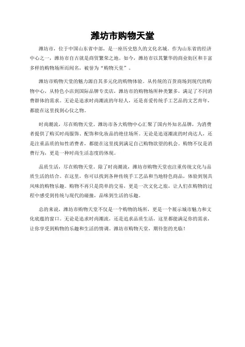 潍坊市购物天堂