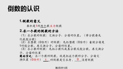 新人教小学数学六年级上册分数除法整理和复习