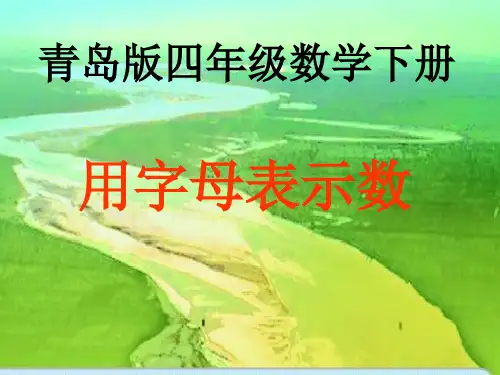 最新青岛版数学四年级下册《用字母表示数》ppt课件