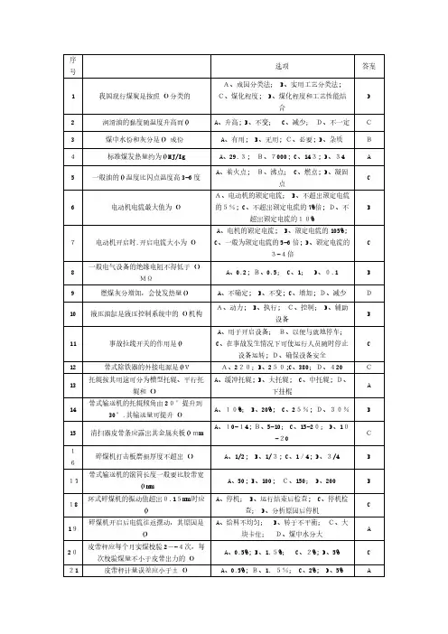 2024年电厂燃料输煤考试题库和答案