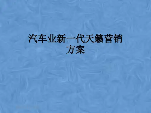汽车业新一代天籁营销方案