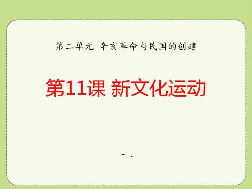 《新文化运动》辛亥革命与民国的创建PPT课件