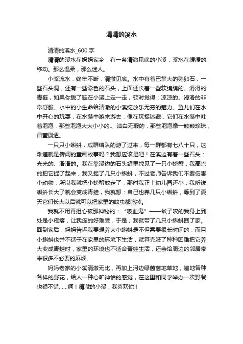 清清的溪水