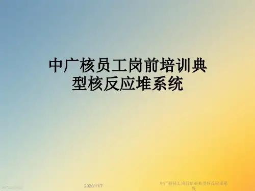 中广核员工岗前培训典型核反应堆系统