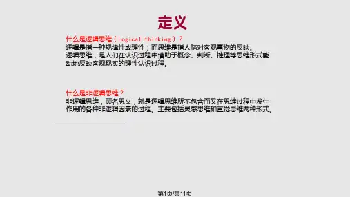 逻辑思维与非逻辑思维PPT课件
