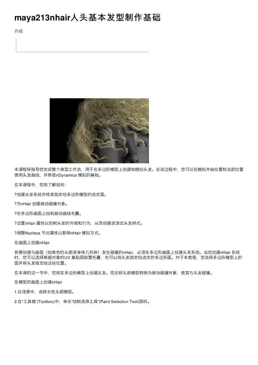 maya213nhair人头基本发型制作基础