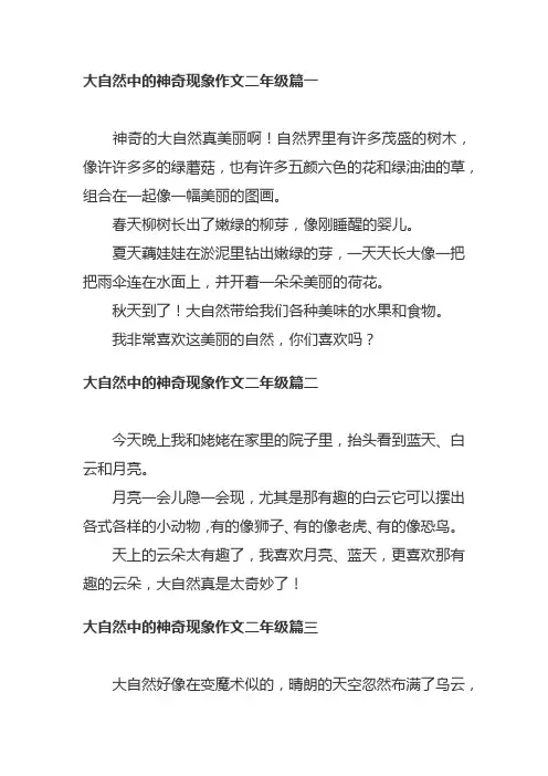 大自然中的神奇现象作文二年级