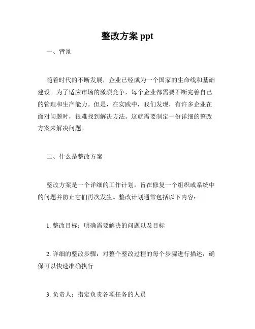 整改方案ppt
