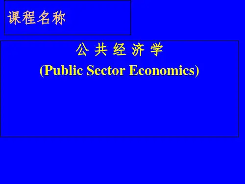 公共经济学完整(1)ppt课件