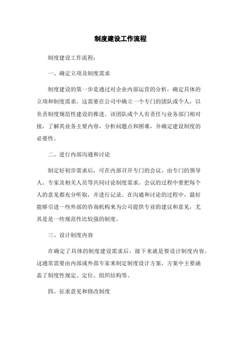 制度建设工作流程