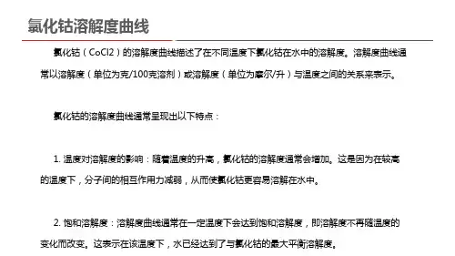 氯化钴溶解度曲线