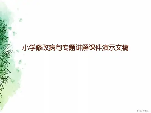 小学修改病句专题讲解课件演示文稿