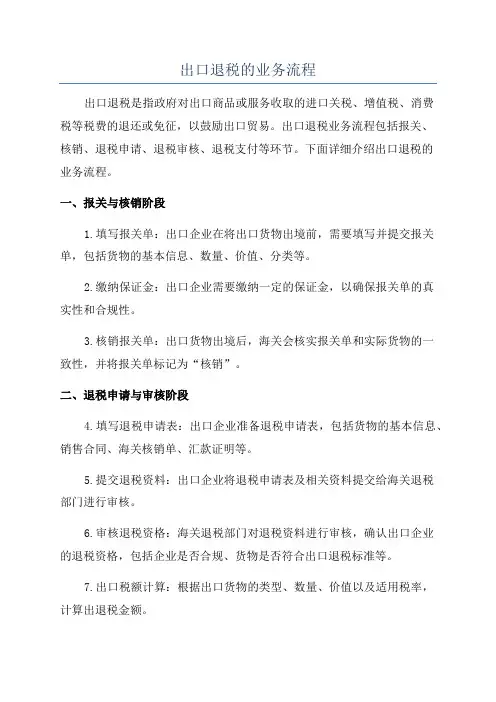 出口退税的业务流程