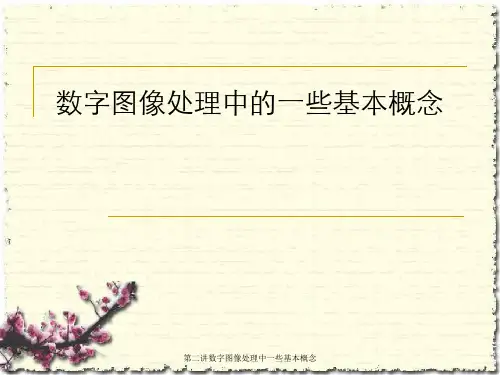 第二讲数字图像处理中一些基本概念