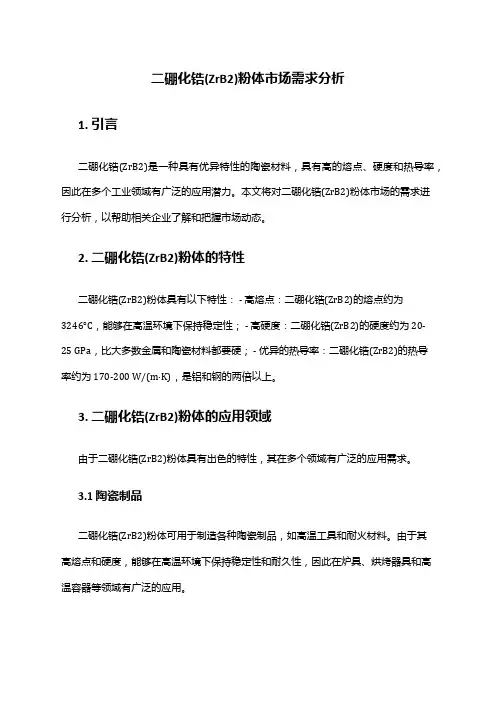 2024年二硼化锆(ZrB2)粉体市场需求分析