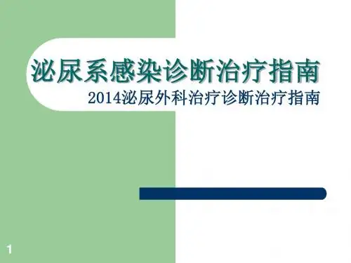 泌尿系感染诊断治疗指南(1)PPT课件