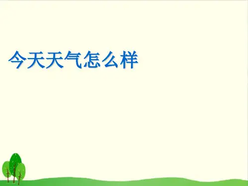 苏教版三年级科学下册课件：1.今天天气怎样 (2)(共13张PPT)