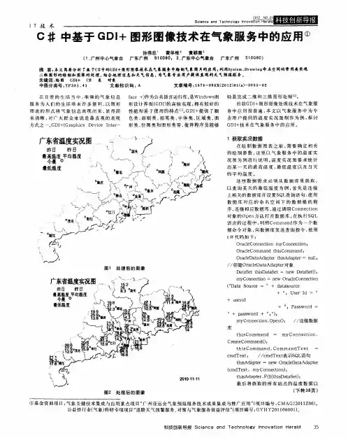 C#中基于GDI+图形图像技术在气象服务中的应用