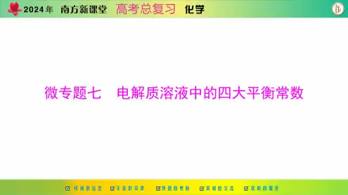 2024年高考总复习化学第八章微专题七电解质溶液中的四大平衡常数