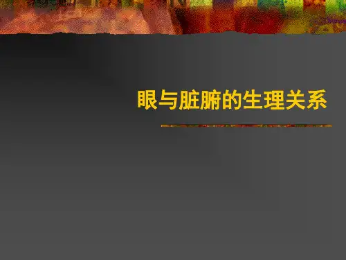 眼与脏腑的生理关系PPT精品医学课件