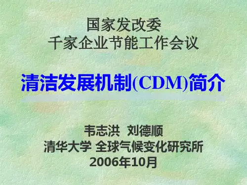 国家发改委千家企业节能工作会议清洁发展机制(CDM)简