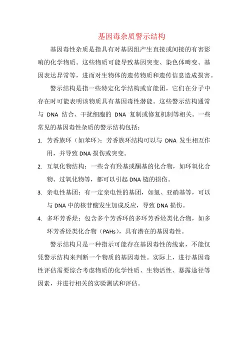 基因毒杂质警示结构