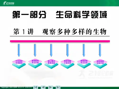 第一讲 观察多种多种多样的生物课件