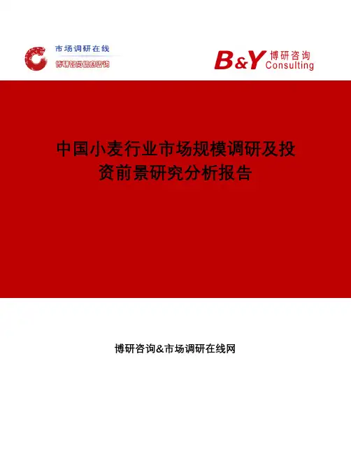 中国小麦行业市场规模调研及投资前景研究分析报告