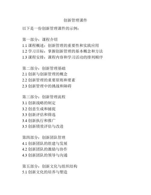 创新管理课件