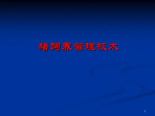 猪饲养管理技术ppt课件