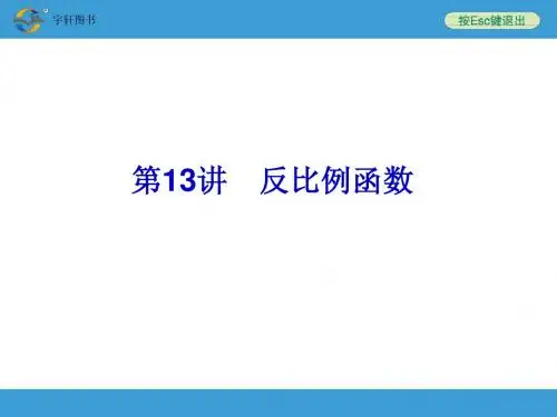 第13讲 反比例函数