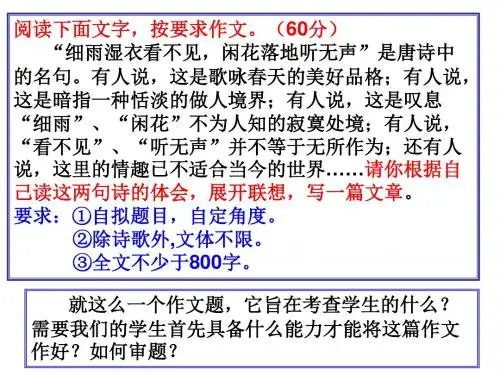 2007年北京高考作文点评ppt1