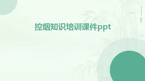 控烟知识培训课件PPT