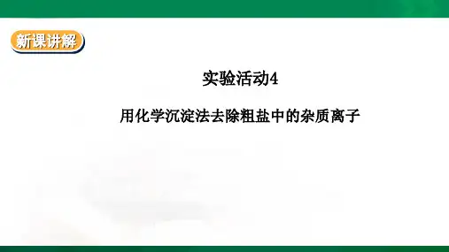 5.4用化学沉淀法去除粗盐中的杂质离子(课件)