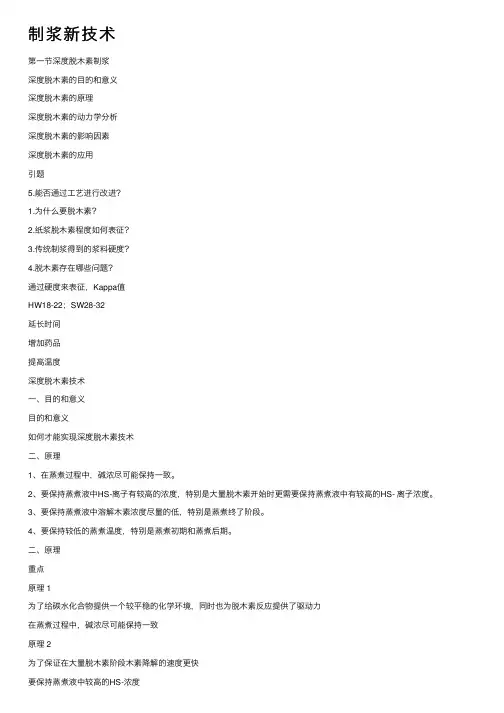 制浆新技术——精选推荐