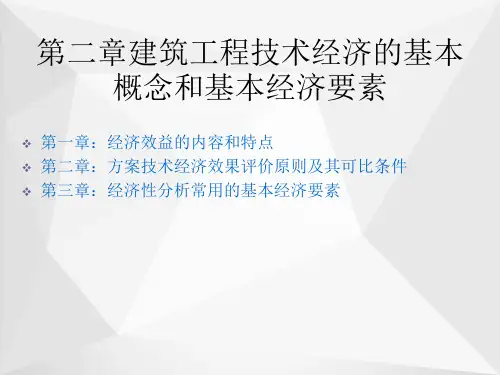 建筑工程技术经济的基本概念和基本要素ppt
