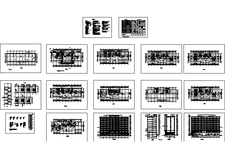 某商业办公楼建筑设计全套CAD图