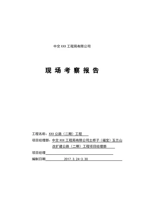 01 现场考察报告书