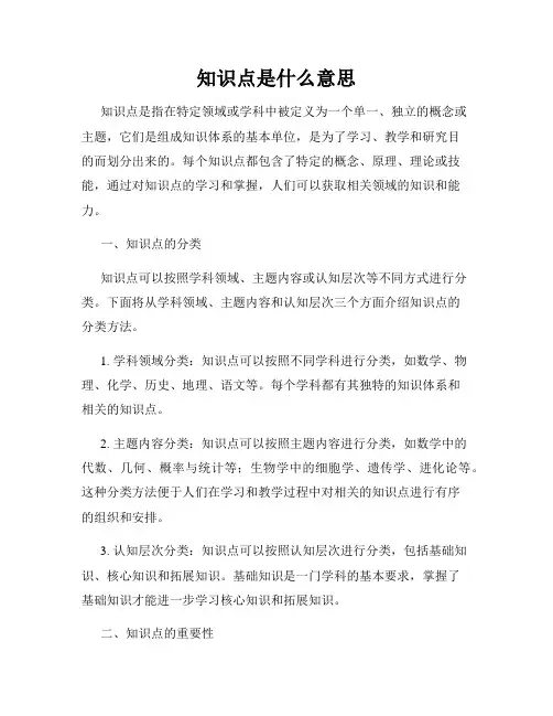 知识点是什么意思