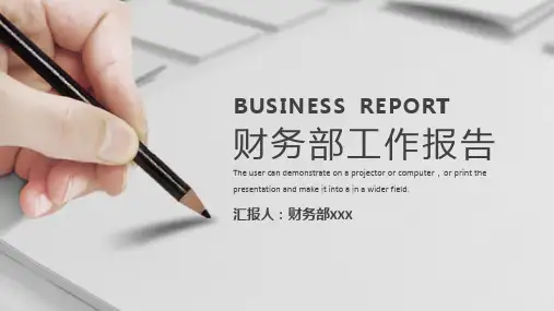 财务部工作报告PPT模板