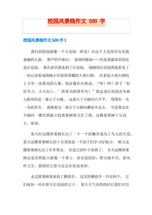 校园风景线作文500字